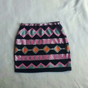 Sequin Mini Skirt